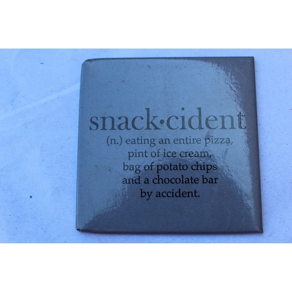 Snackcident Funny Definition Magnet Square Refrigerator Kitchen Decor Gift